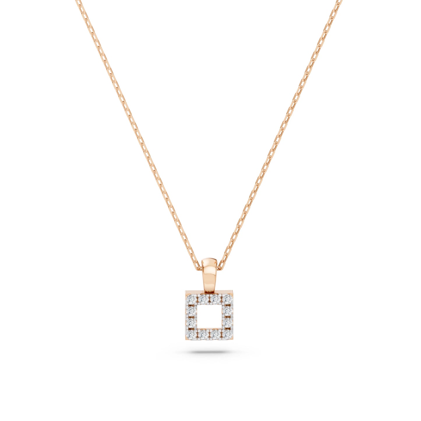 Minimalismus-Halskette (Rund), 0.06 ct — 104-10079