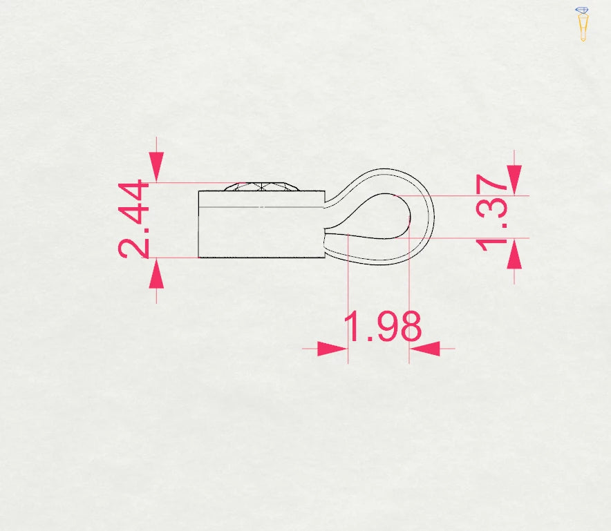 Solitär-Halskette (Rund), 0.1 ct — 104-10010(3.0)