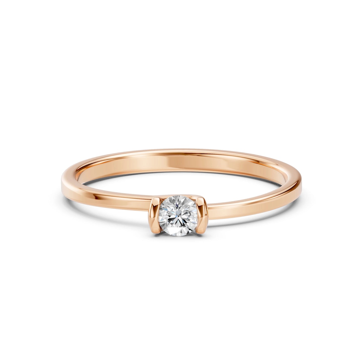 Solitär-Ring (Rund), 0.2 ct — 101-10016(3.7)