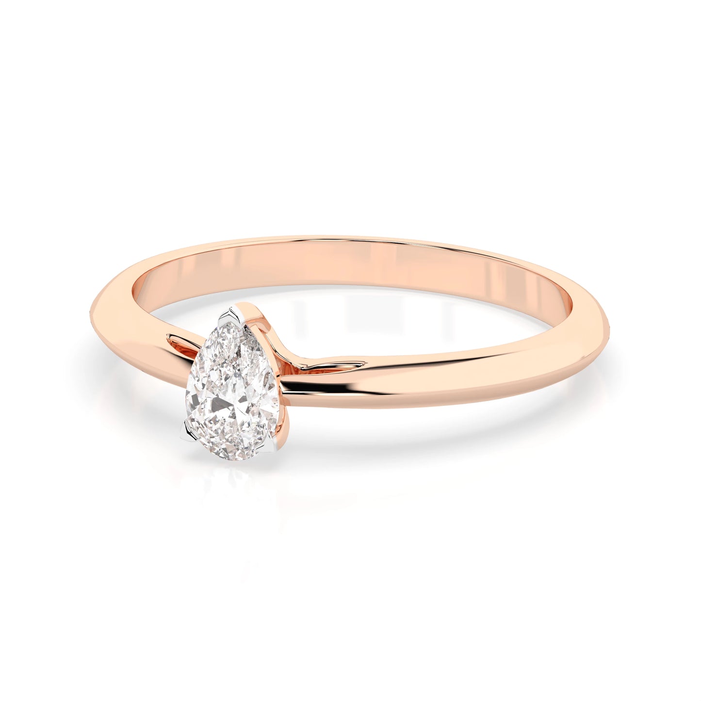 Solitär-Ring (Tropfen), 0.3 ct — 101-10190(0.30)PAR