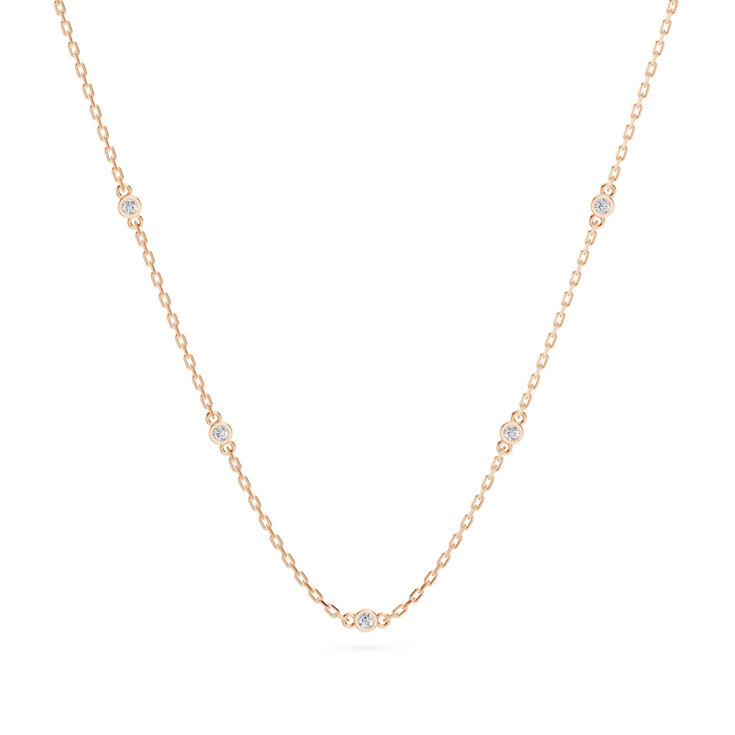 Minimalismus-Halskette (Rund), 0.07 ct — 104-10080/5(1.4)