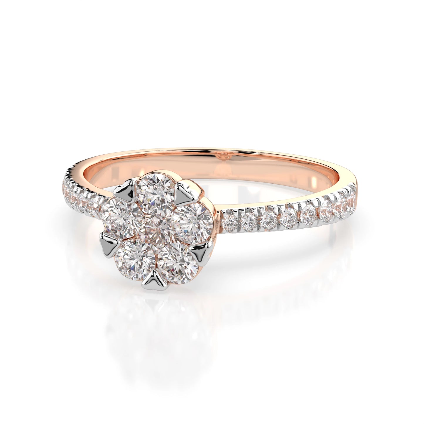 Illusion-Ring (Rund), 0.1 ct — 101-10015/4(3.0)