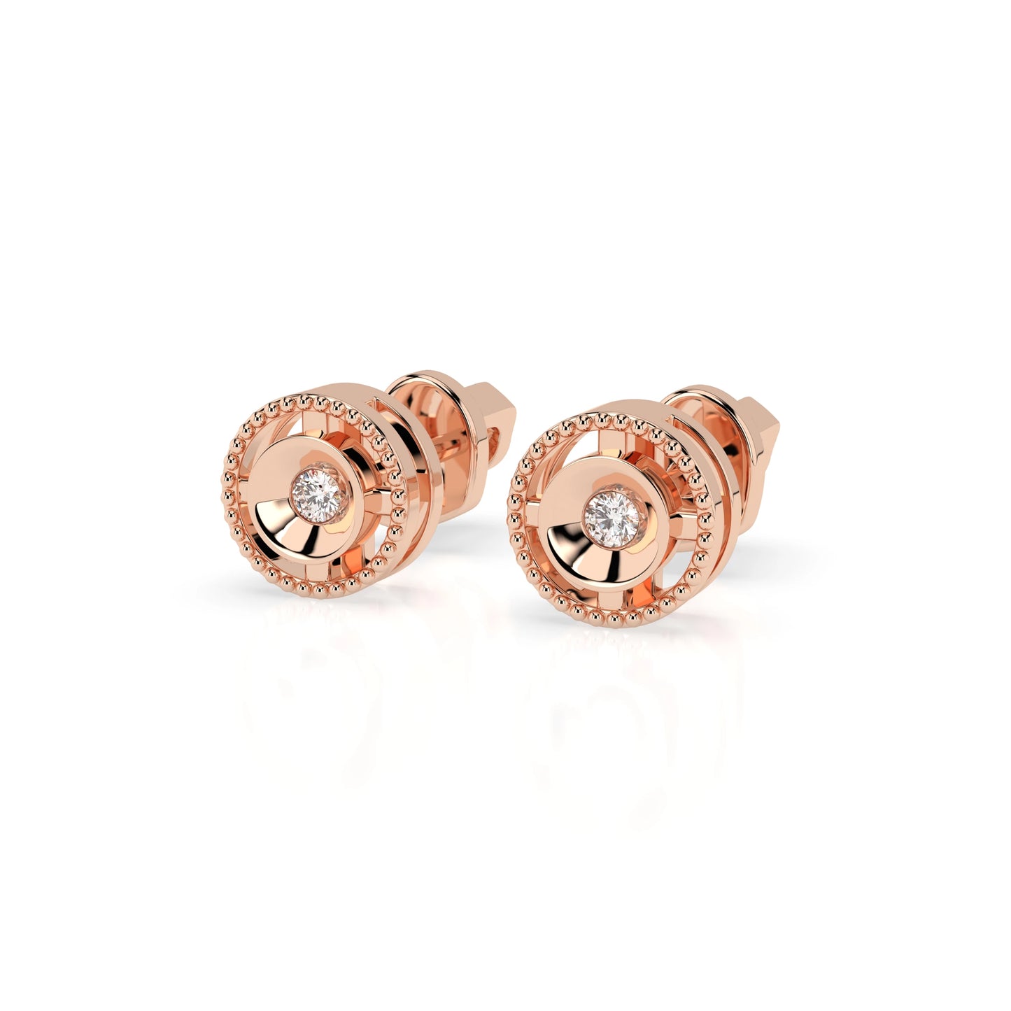 Minimalismus-Ohrringe (Rund), 0.04 ct — 102-10052