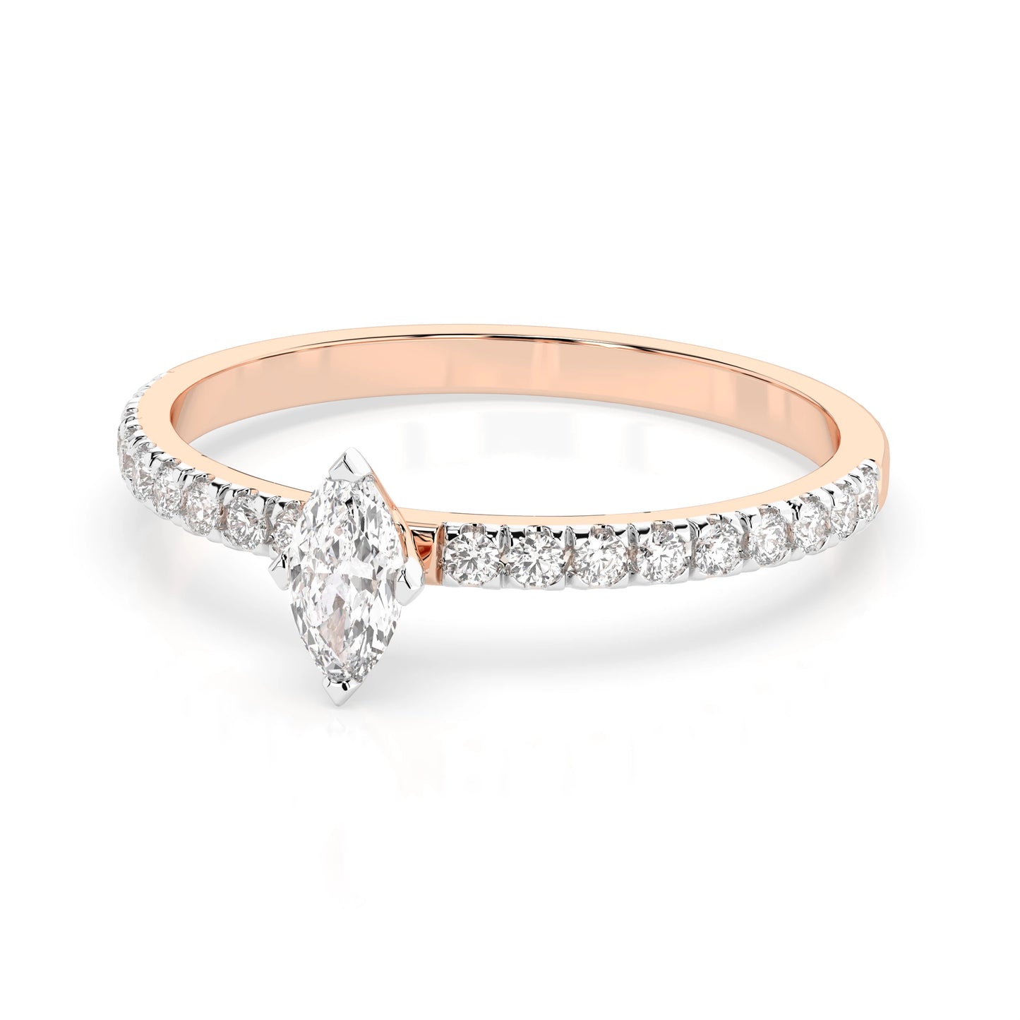 Solitär-Eternity-Ring (Marquise), 0.15 ct — 101-10181/4(0.15)MARQUISE