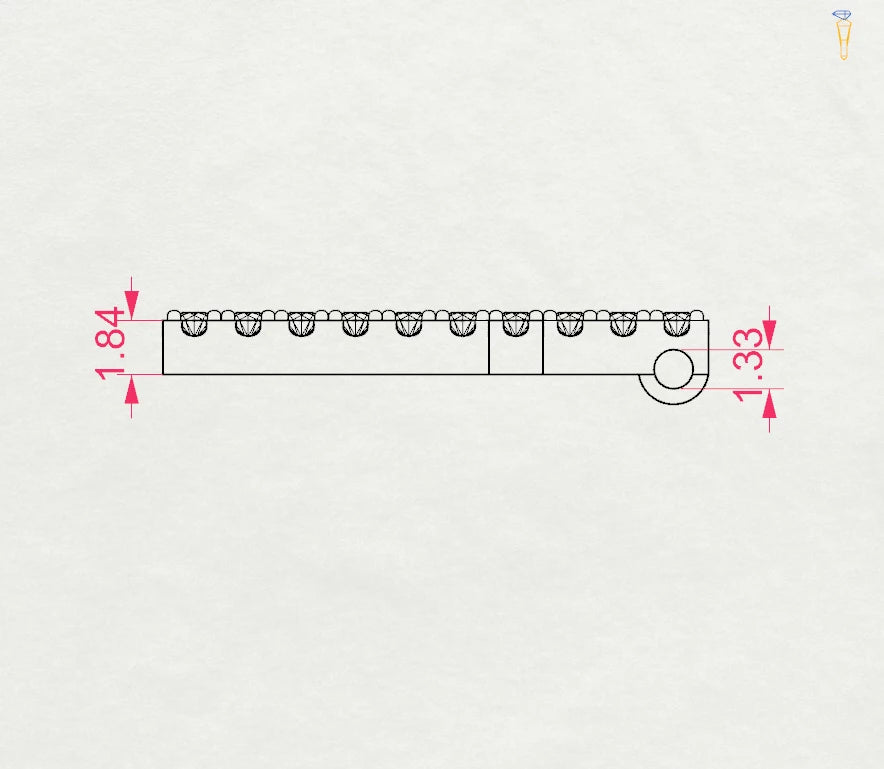 Minimalismus-Halskette (Rund), 0.2 ct — 104-10025