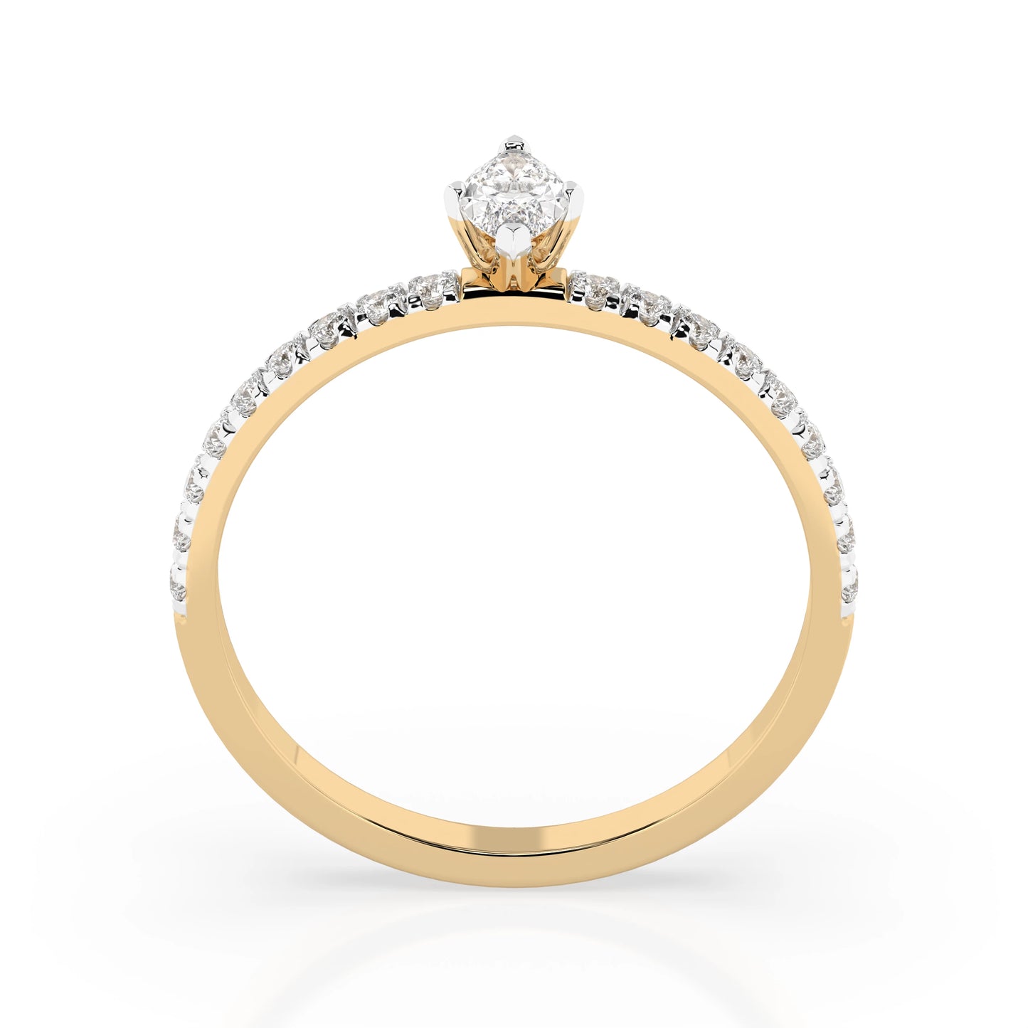 Solitär-Eternity-Ring (Marquise), 0.15 ct — 101-10181/4(0.15)MARQUISE