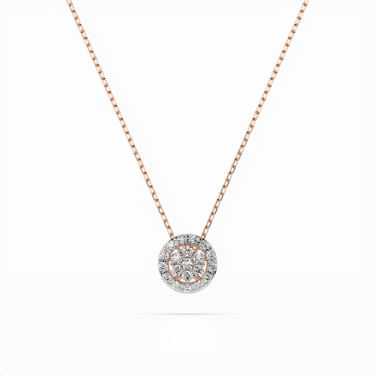 Illusion-Halskette (Rund), 0.08 ct — 104-10038