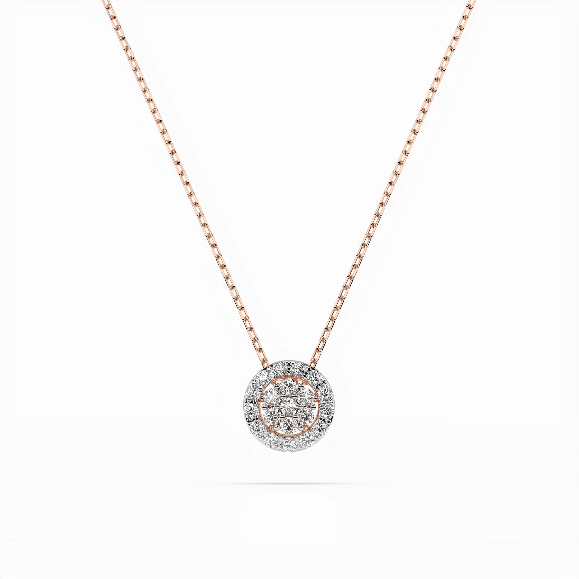 Illusion-Halskette (Rund), 0.08 ct — 104-10038