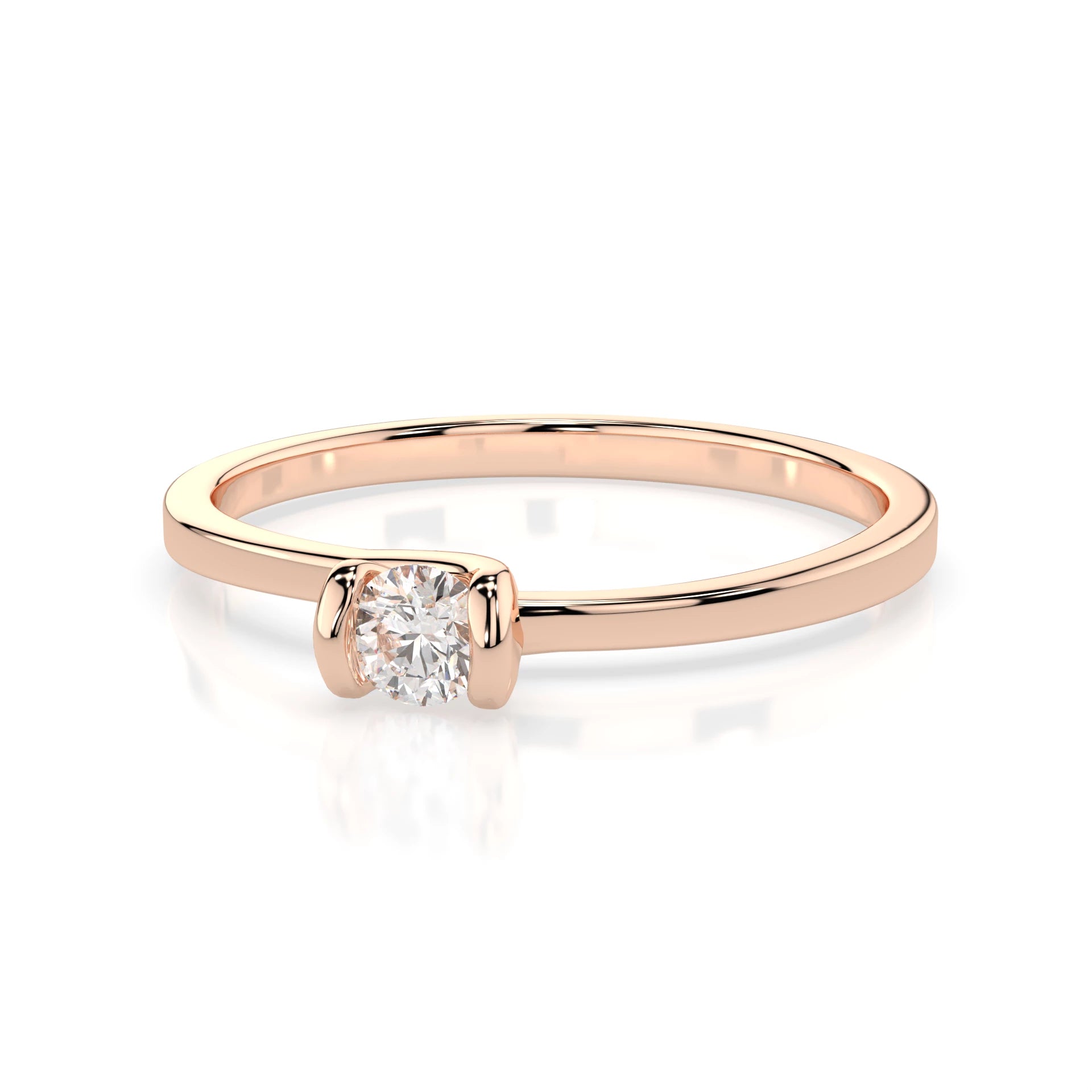 Solitär-Ring (Rund), 0.1 ct — 101-10016(3.0)