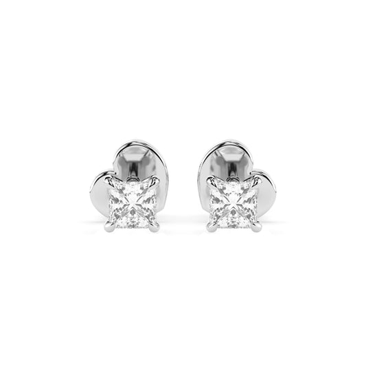 Solitär-Schmetterling-Ohrringe (Prinzess), 0.2 ct — 102-10113(2.5)PR