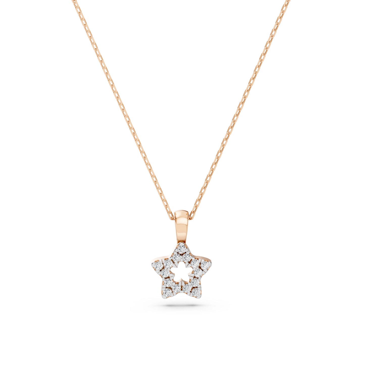 Minimalismus-Halskette (Rund), 0.08 ct — 104-10078