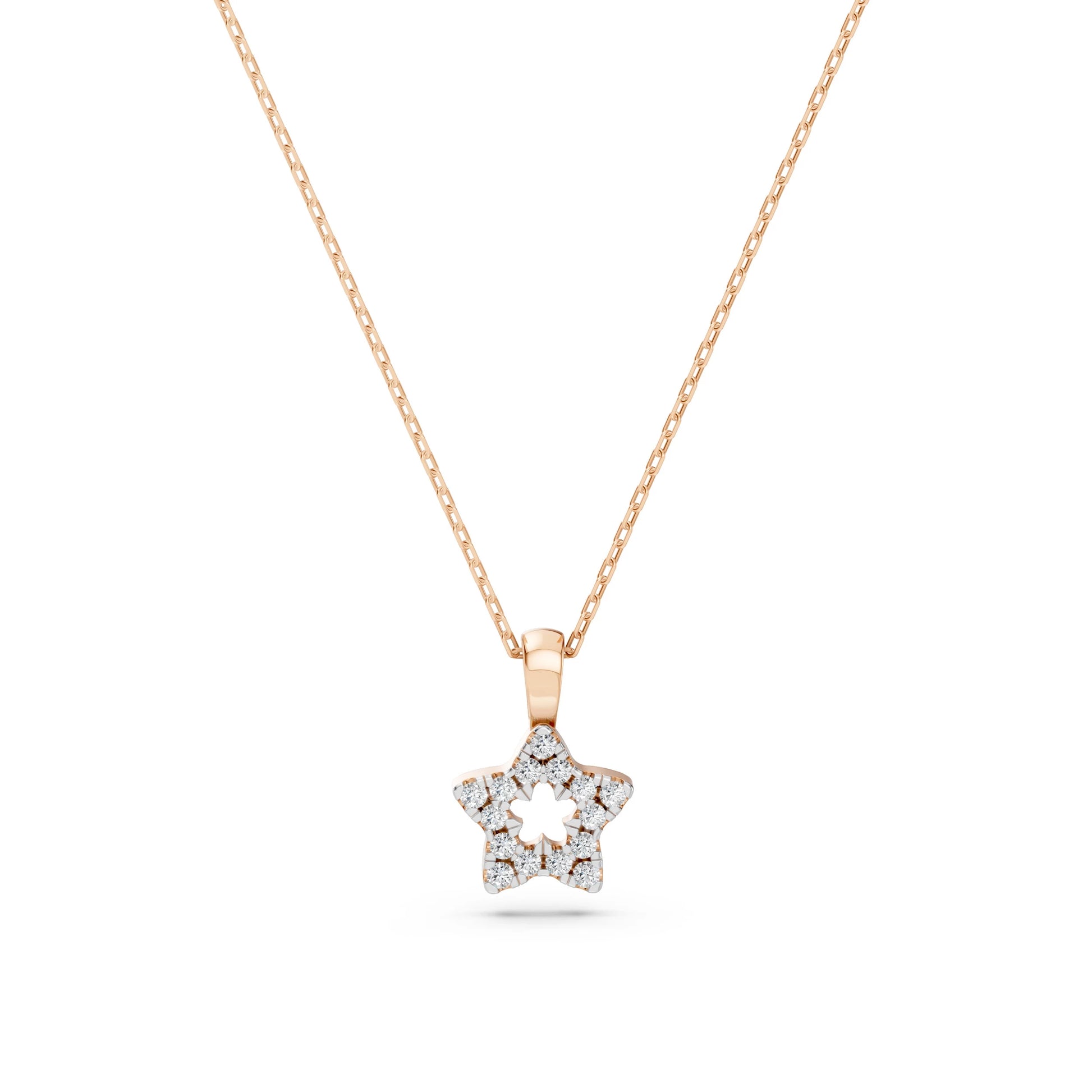 Minimalismus-Halskette (Rund), 0.08 ct — 104-10078