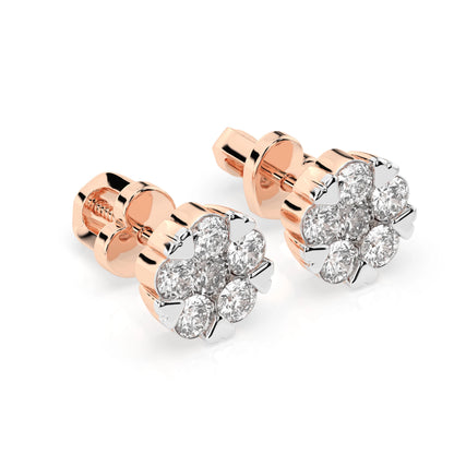 Illusion-Ohrringe (Rund), 0.3 ct — 102-10015/2(3.4)