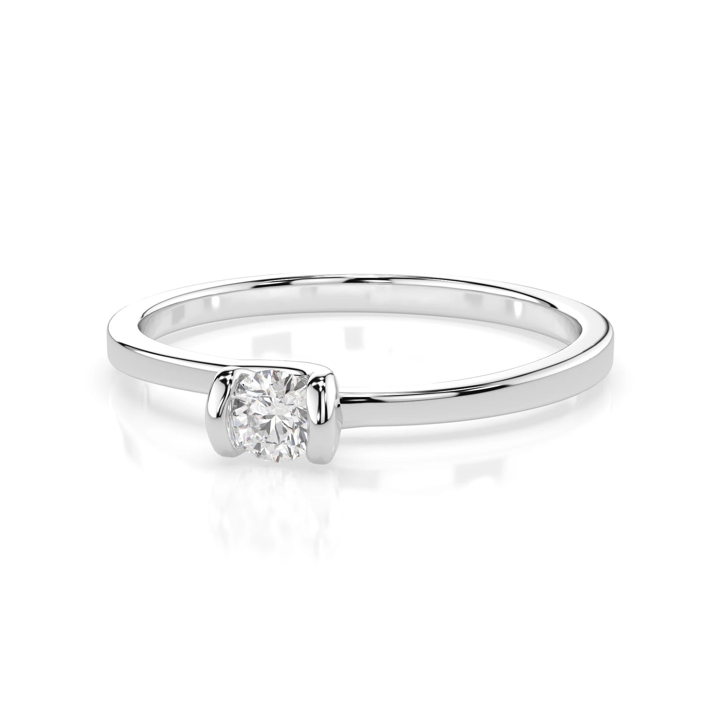Solitär-Ring (Rund), 0.1 ct — 101-10016(3.0)