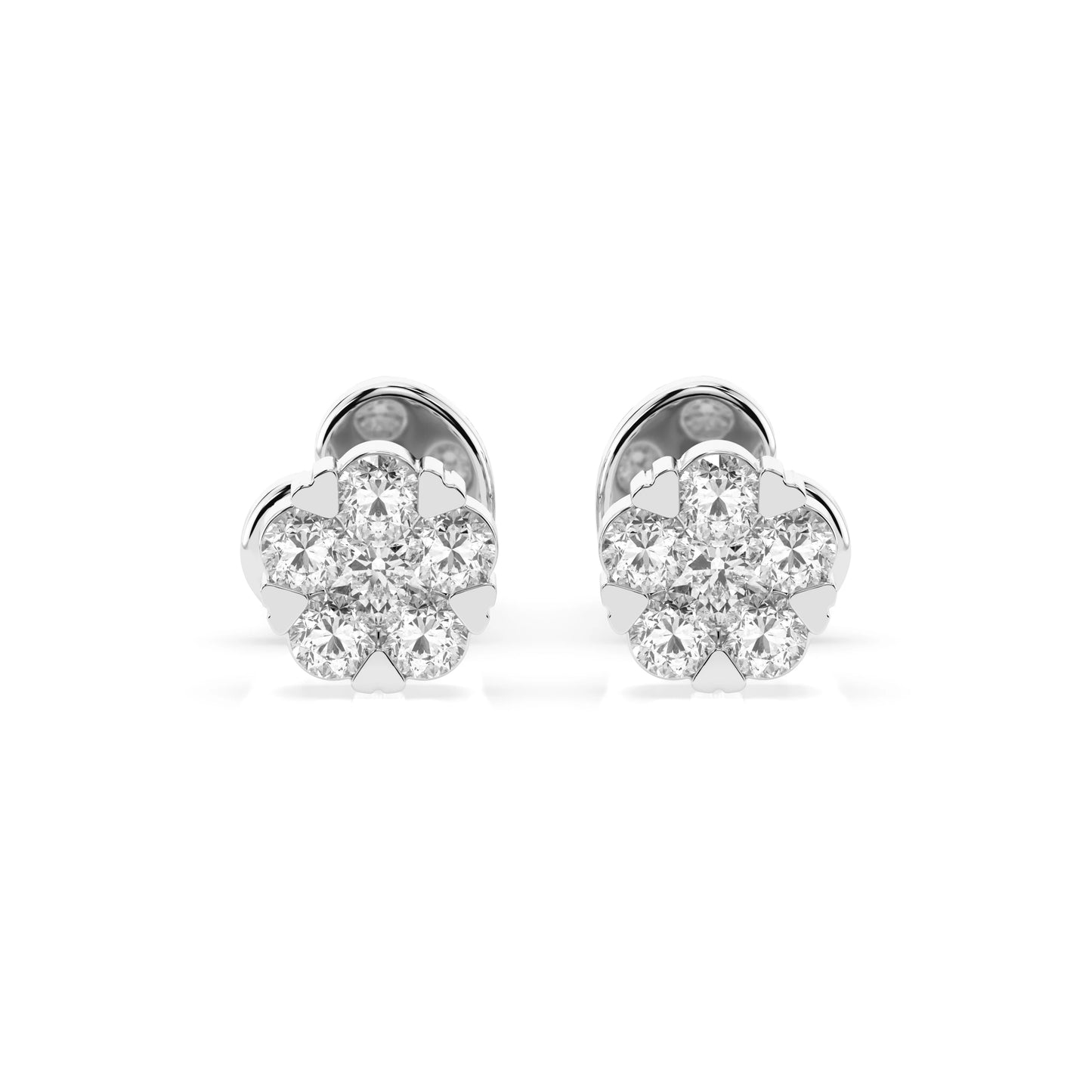 Illusion-Ohrringe (Rund), 0.03 ct — 102-10015/2(1.5)