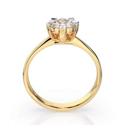Illusion-Ring (Rund), 0.15 ct — 101-10015/1(3.4)