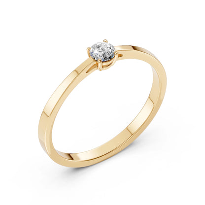 Solitär-Ring (Rund), 0.2 ct — 101-10012/1(3.7)