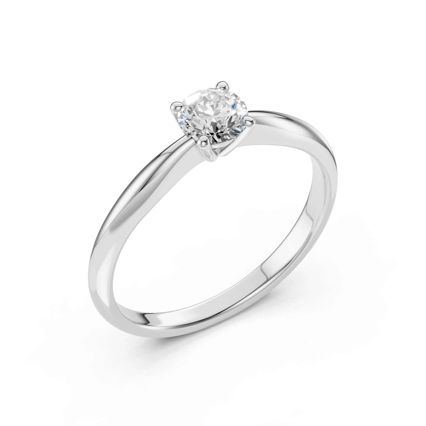Solitär-Ring (Rund), 0.5 ct — 101-10021(5.1)