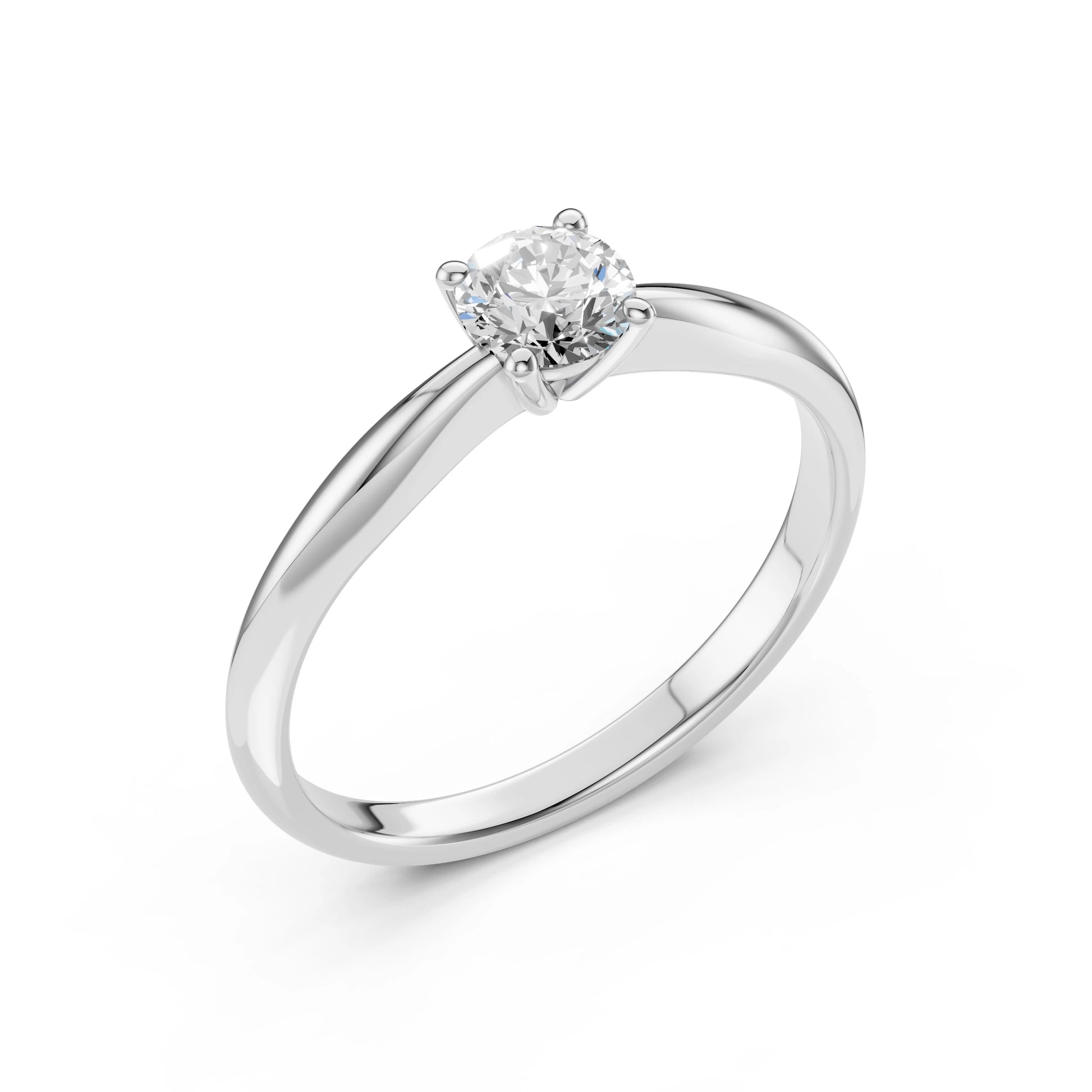 Solitär-Ring (Rund), 0.5 ct — 101-10021(5.1)