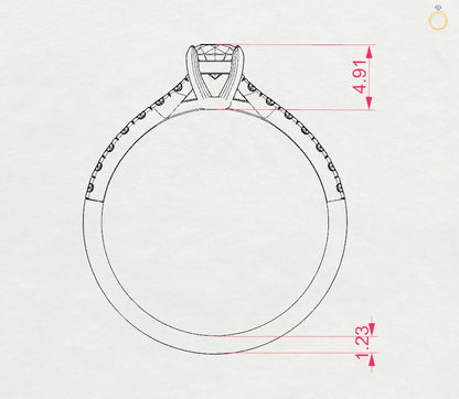 Solitär-Eternity-Ring (Rund), 0.3 ct — 101-10094(4.2)