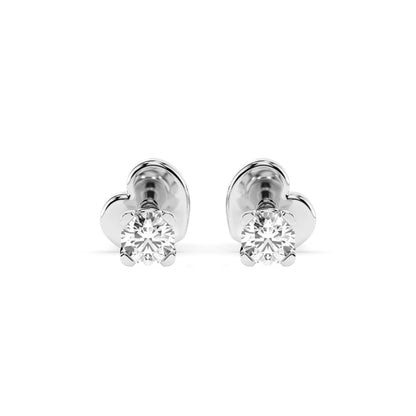 Solitär-Schmetterling-Ohrringe (Rund), 0.3 ct — 102-10089/2(3.4)