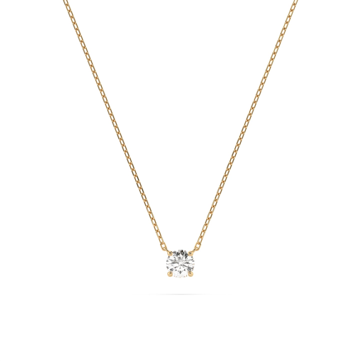 Solitär-Halskette (Rund), 0.1 ct — 104-10040(3.0)