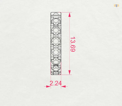Eternity-Ohrringe (Rund), 0.42 ct — 102-10109(2.0)