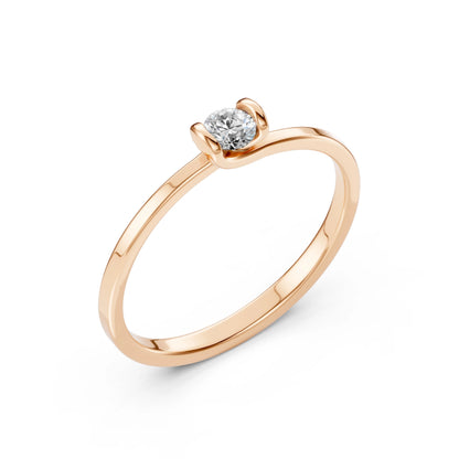 Solitär-Ring (Rund), 0.15 ct — 101-10016(3.4)