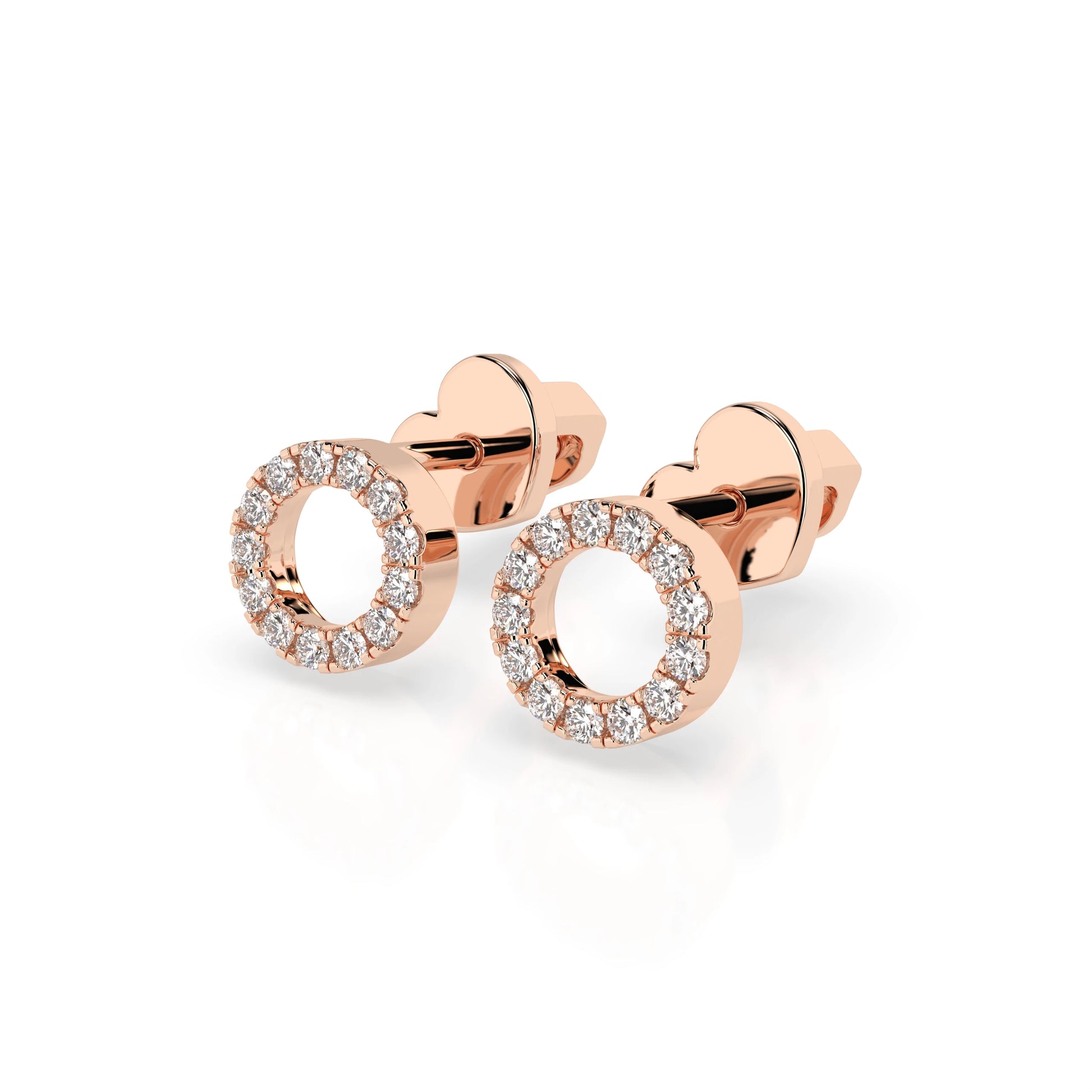 Minimalismus-Ohrringe (Rund), 0.16 ct — 102-10055