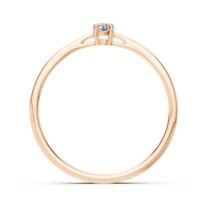 Solitär-Ring (Rund), 0.1 ct — 101-10012/1(3.0)