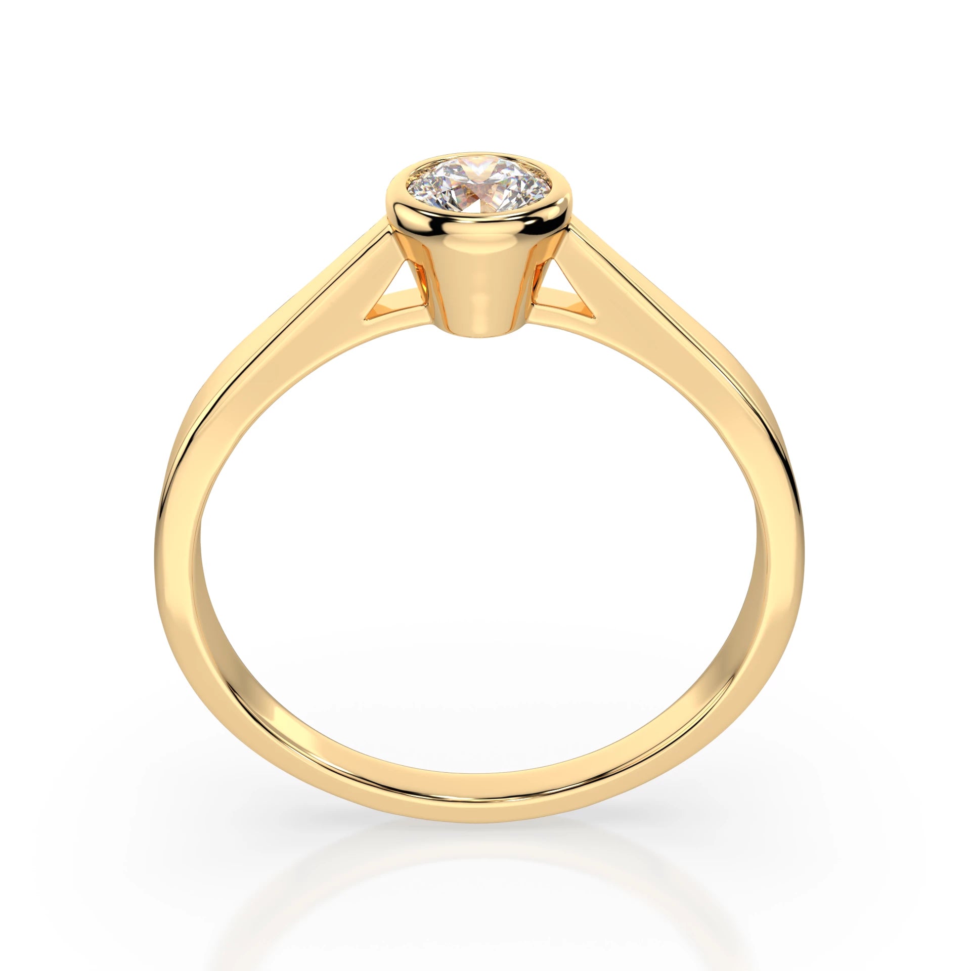 Solitär-Ring (Rund), 0.2 ct — 101-10010(3.7)