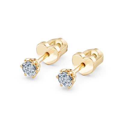 Solitär-Schmetterling-Ohrringe, 0.2 ct — 102-10040/1(3.0)
