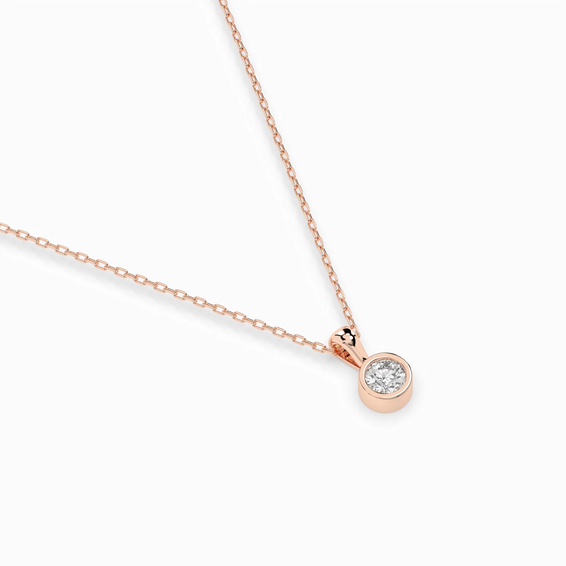 Solitär-Halskette (Rund), 0.1 ct — 104-10010(3.0)