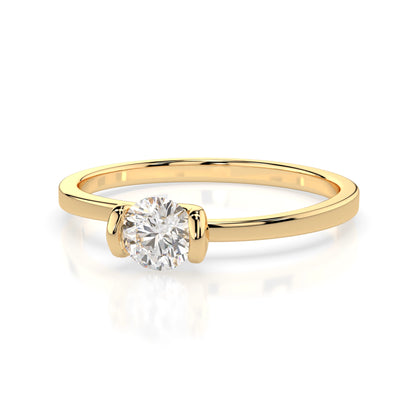 Solitär-Ring (Rund), 0.3 ct — 101-10016(4.2)