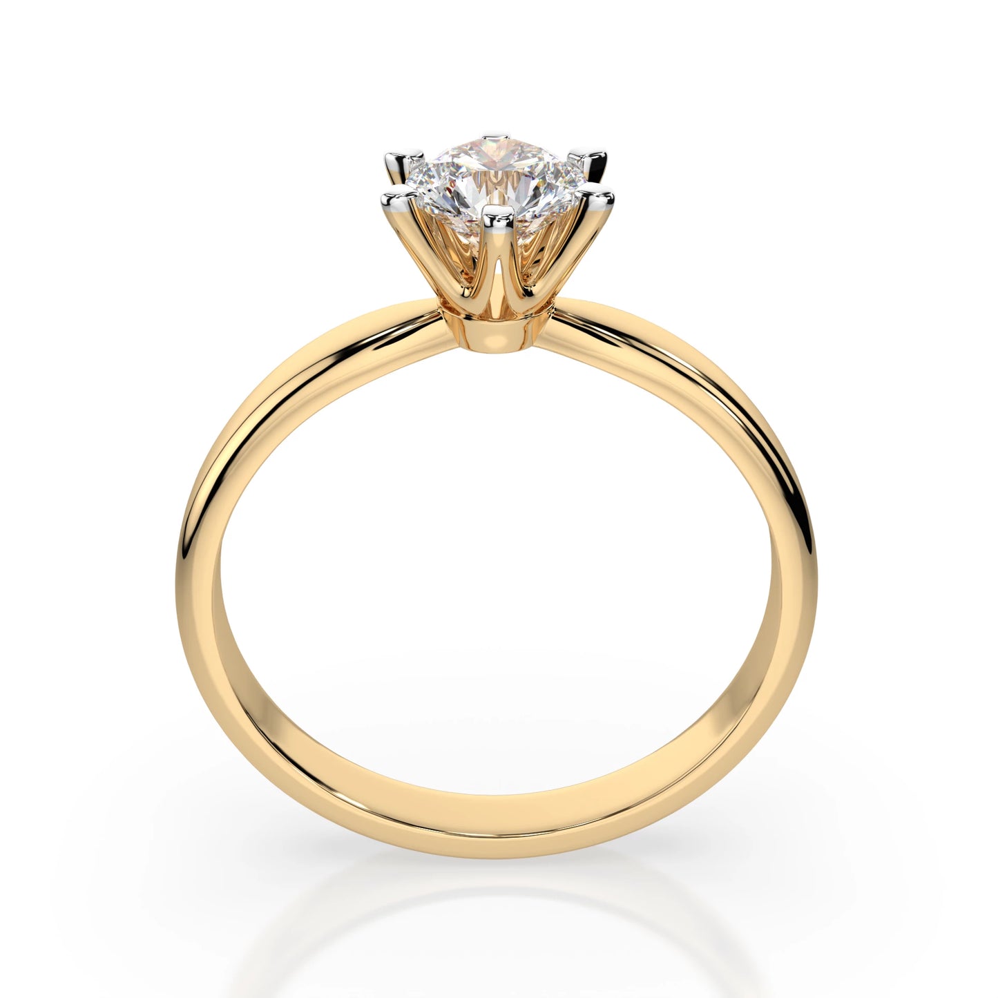 Solitär-Ring (Rund), 0.7 ct — 101-10040(5.7)