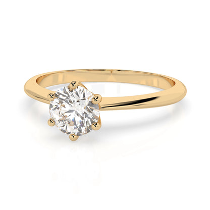 Solitär-Ring (Rund), 0.5 ct — 101-10027(5.1)