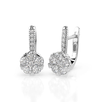 Illusion-Ohrringe (Rund), 0.3 ct — 102-10015/4(3.4)