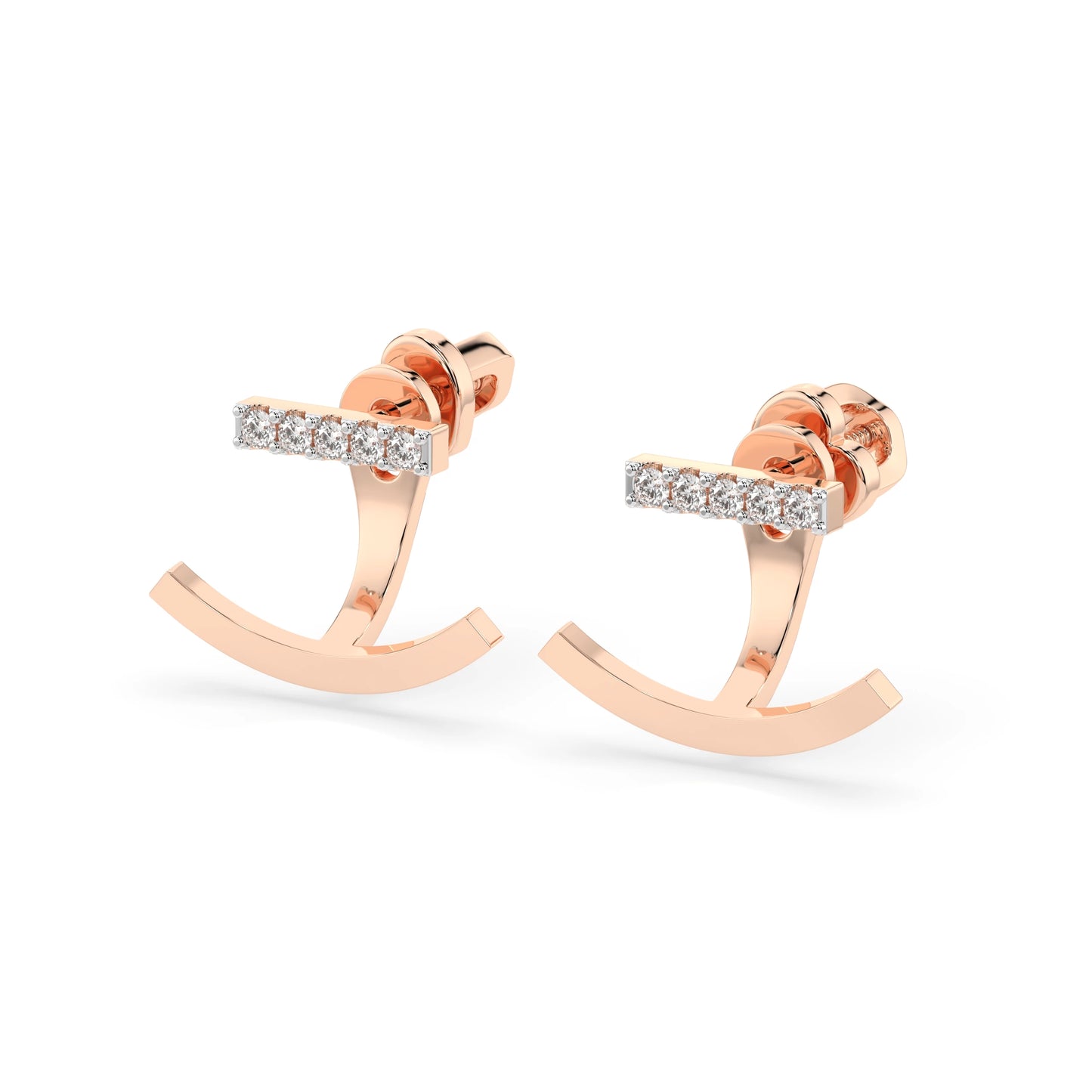 Minimalismus-Ohrringe (Rund), 0.15 ct — 102-10084