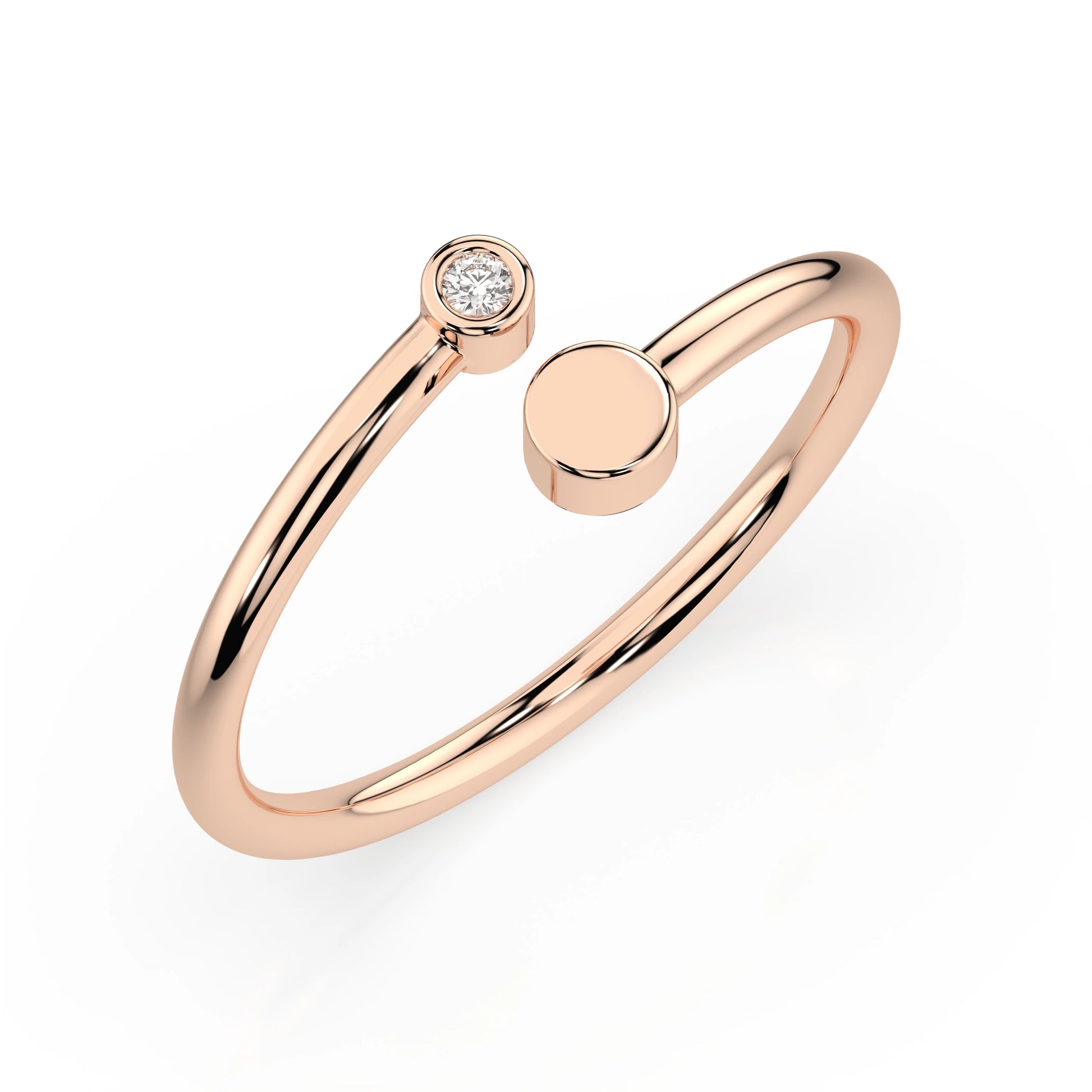 Minimalismus-Ring (Rund), 0.02 ct — 101-10071