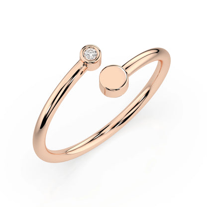Minimalismus-Ring (Rund), 0.02 ct — 101-10071