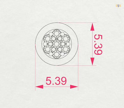 Illusion-Ohrringe (Rund), 0.08 ct — 102-10068