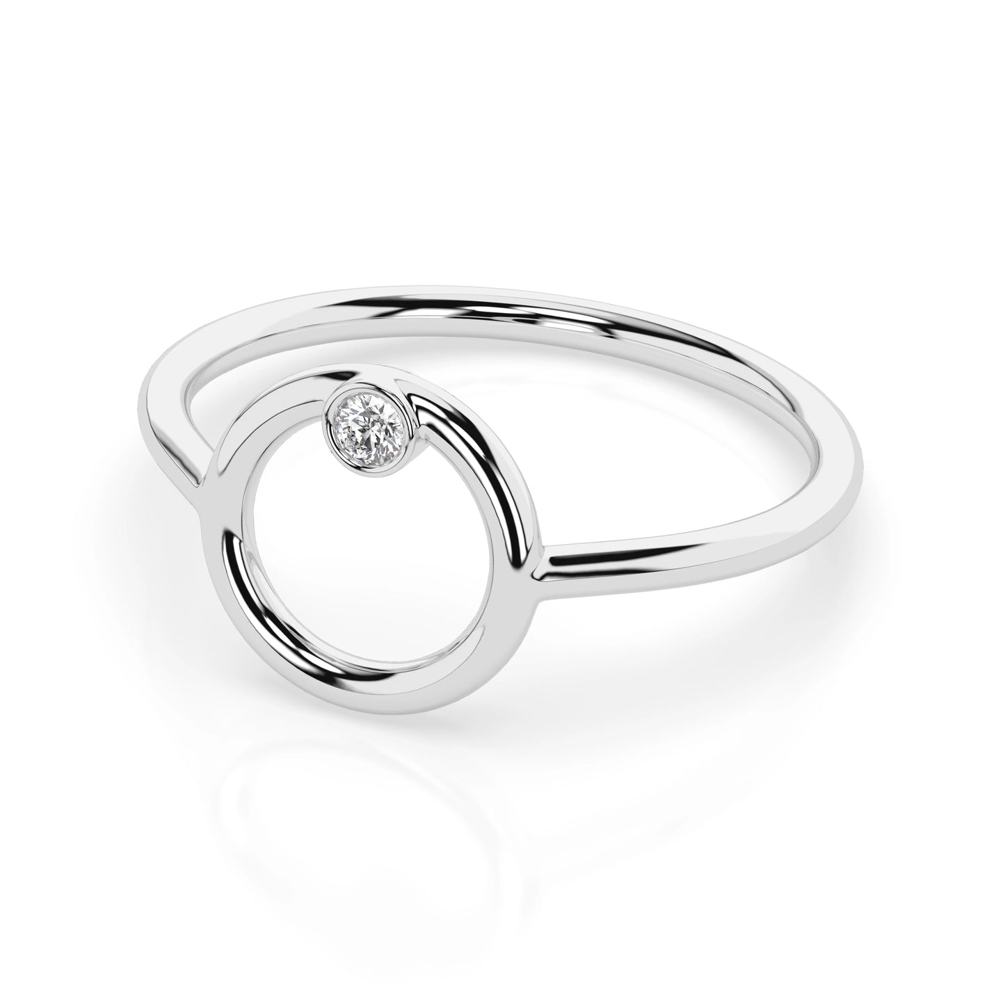 Minimalismus-Ring (Rund), 0.03 ct — 101-10170