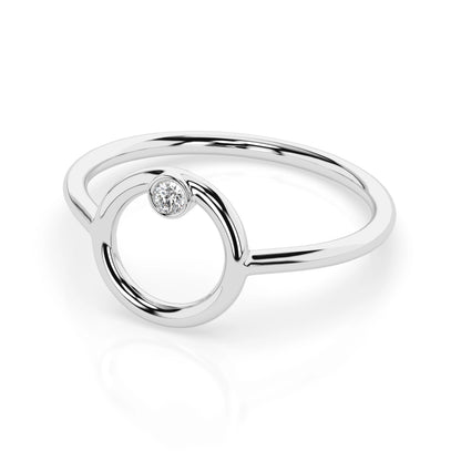 Minimalismus-Ring (Rund), 0.03 ct — 101-10170