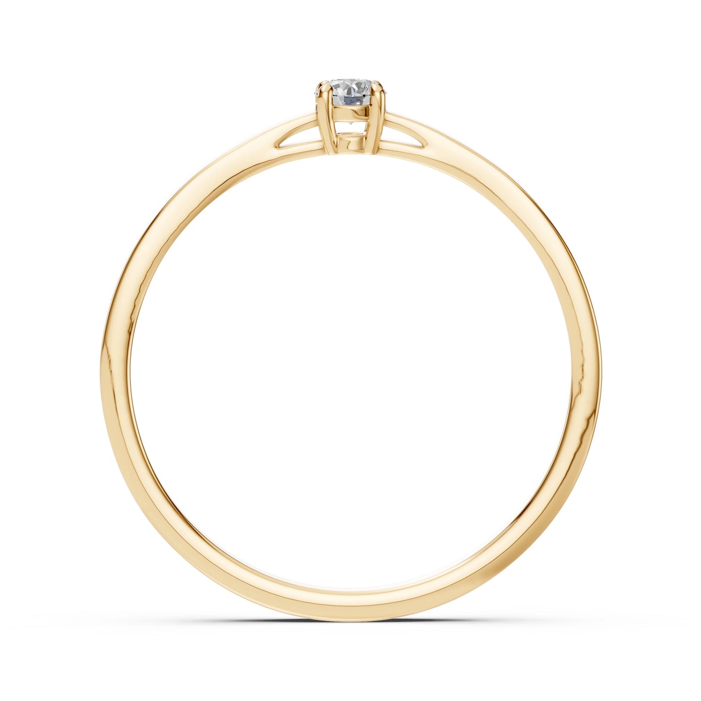 Solitär-Ring (Rund), 0.06 ct — 101-10012/1(2.5)