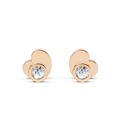 Solitär-Schmetterling-Ohrringe (Rund), 0.09 ct — 102-10010(2.3)