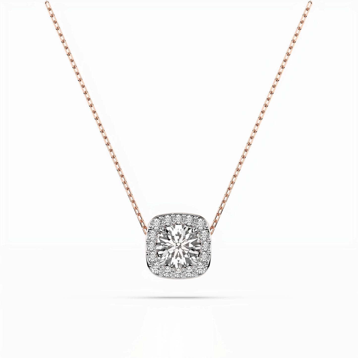 Solitär-Eternity-Halskette (Rund), 0.4 ct — 104-10057(4.7)