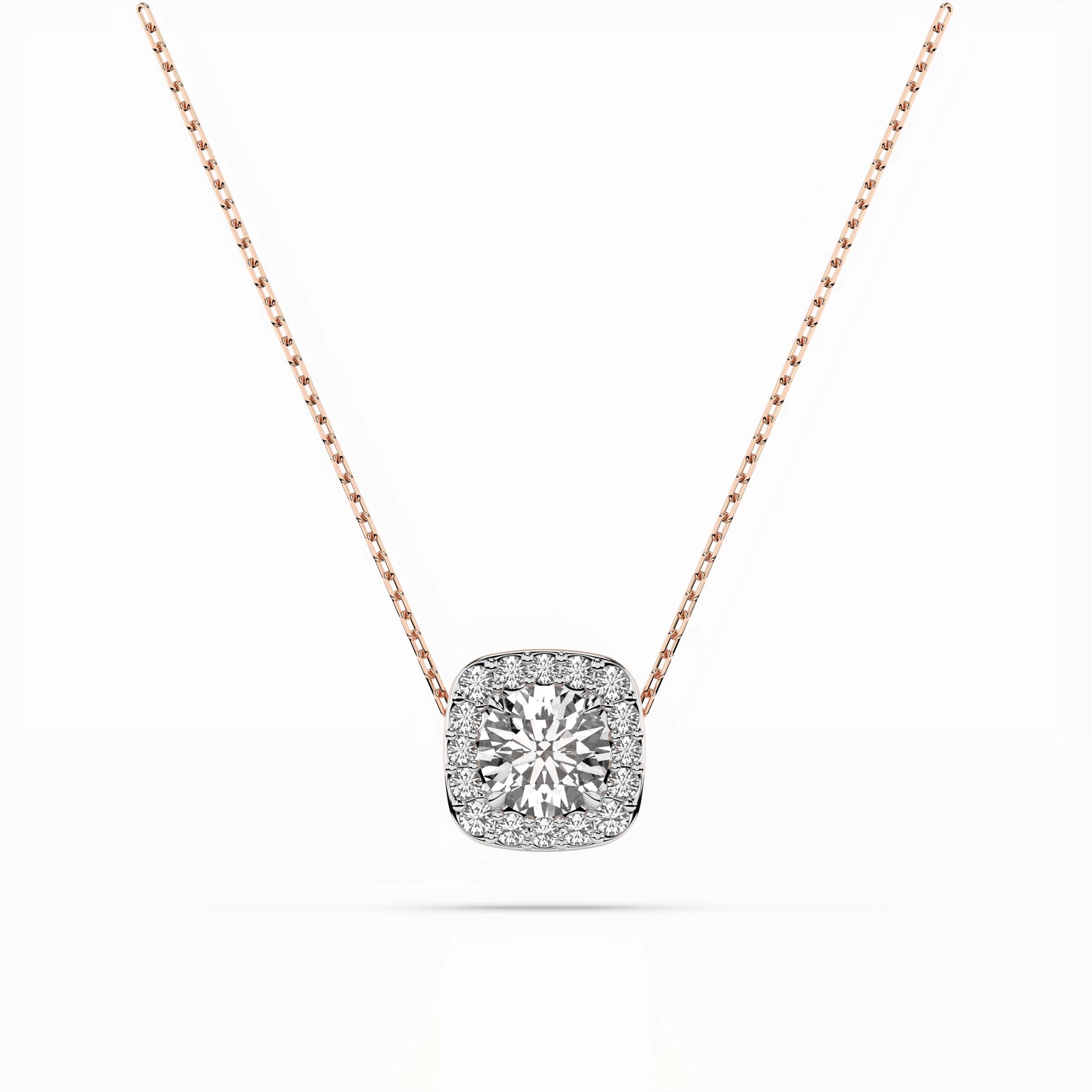 Solitär-Eternity-Halskette (Rund), 0.4 ct — 104-10057(4.7)