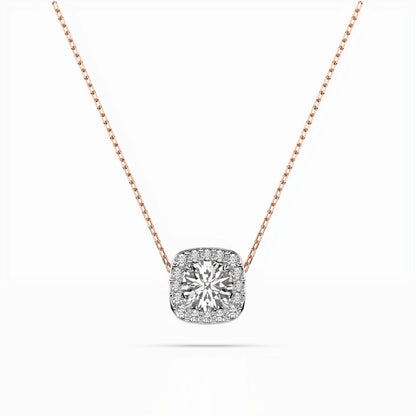 Solitär-Eternity-Halskette (Rund), 0.4 ct — 104-10057(4.7)