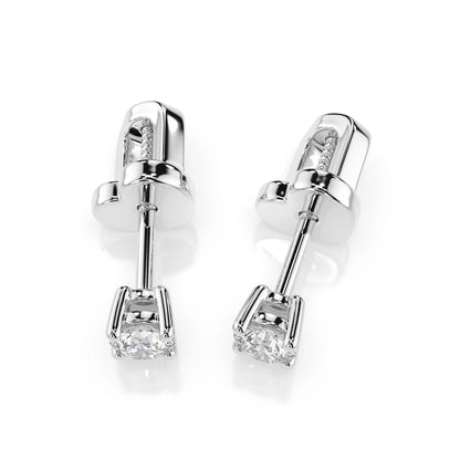 Solitär-Schmetterling-Ohrringe (Rund), 0.3 ct — 102-10012/1(3.4)