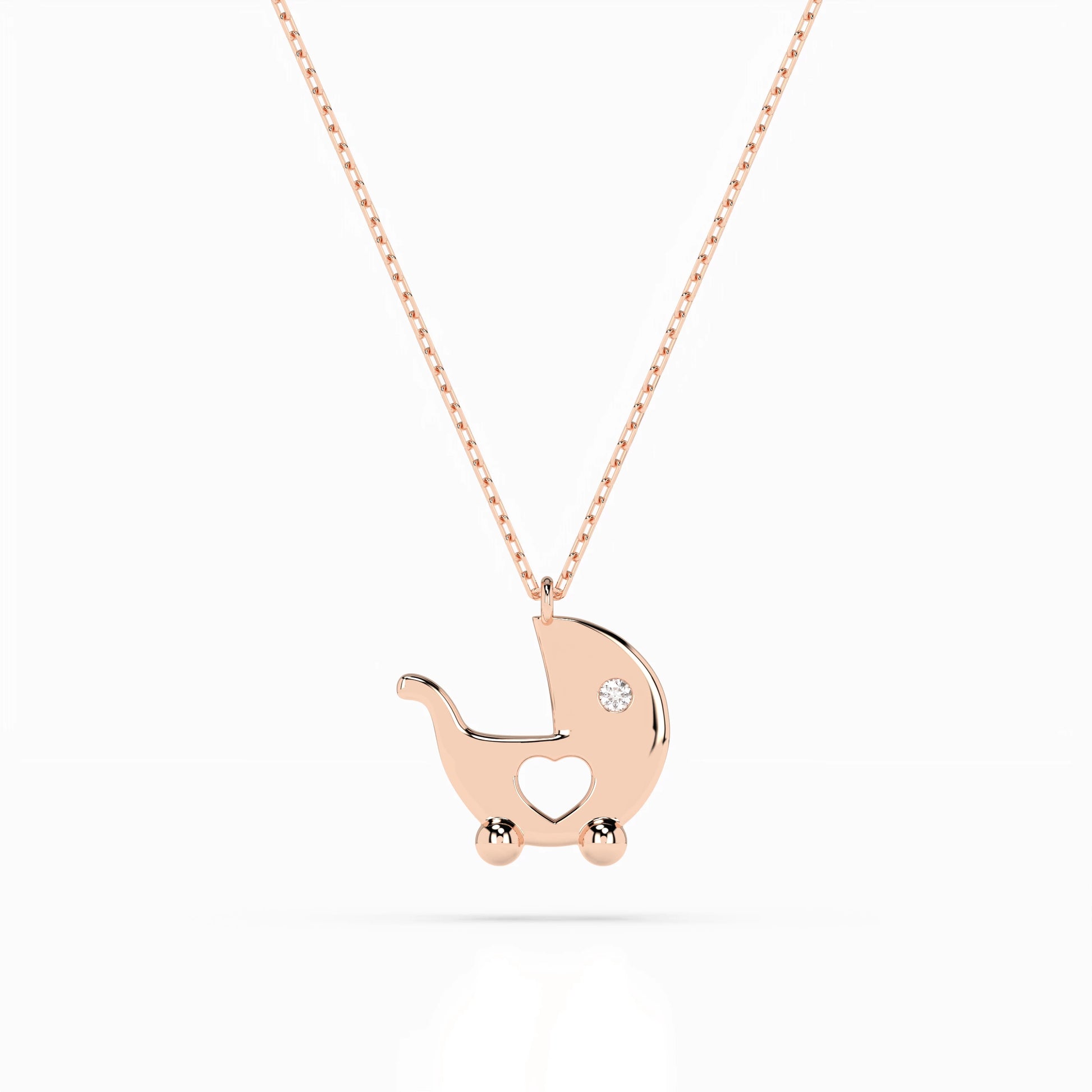 Minimalismus-Halskette (Rund), 0.01 ct — 104-10029
